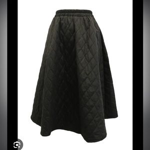 Leticia Quilted Midi Skirt Black Size 2